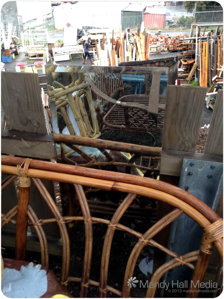 At the tip shop in Hobart. Lots of fun things to find, even in the rain.