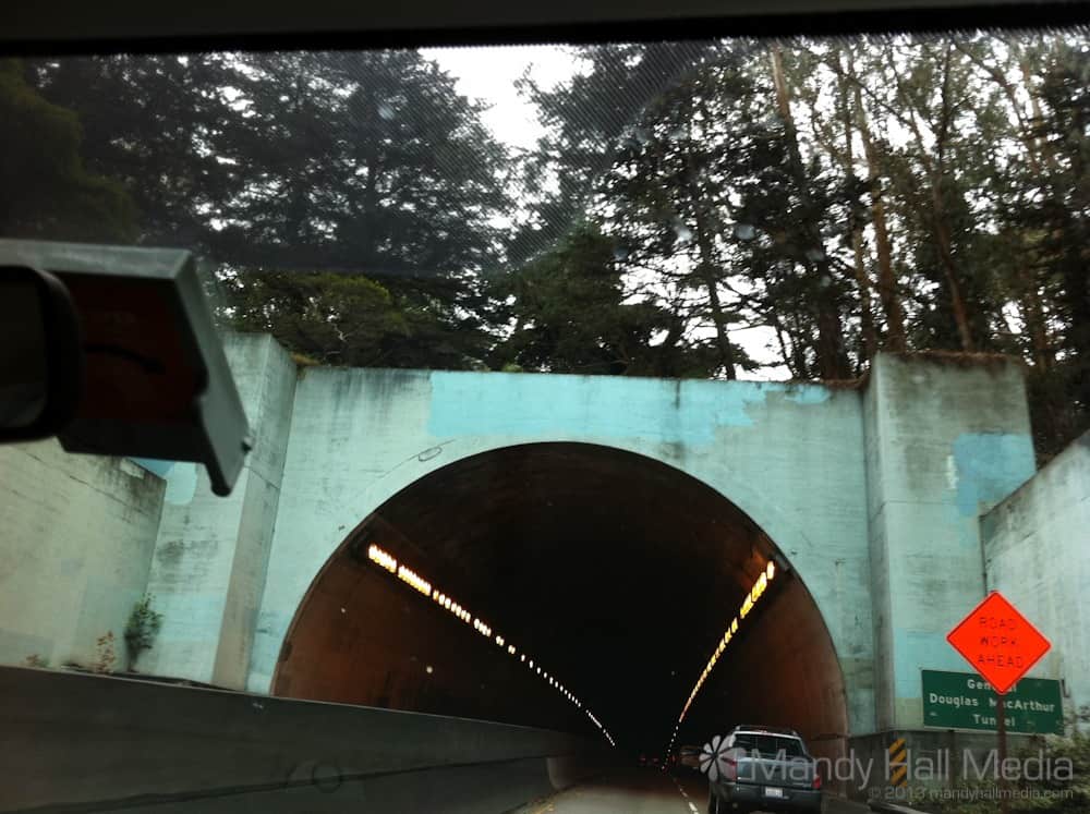 Cool tunnel on the way to the Golden Gate Bridge