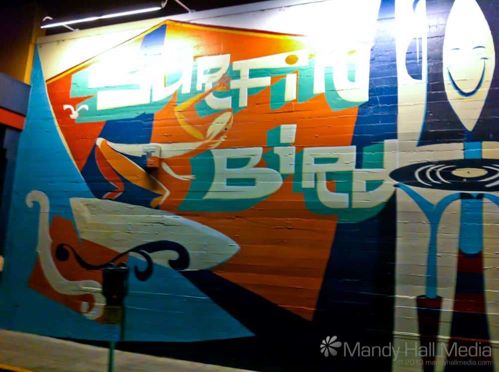 Surfin’ Bird mural in Santa Cruz