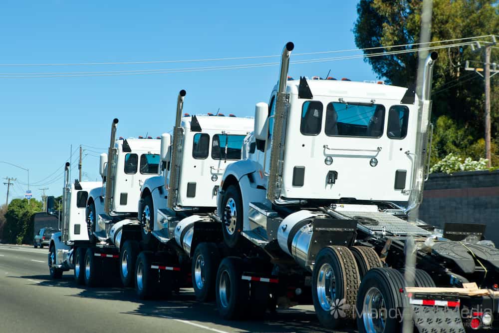 A truck with its babies