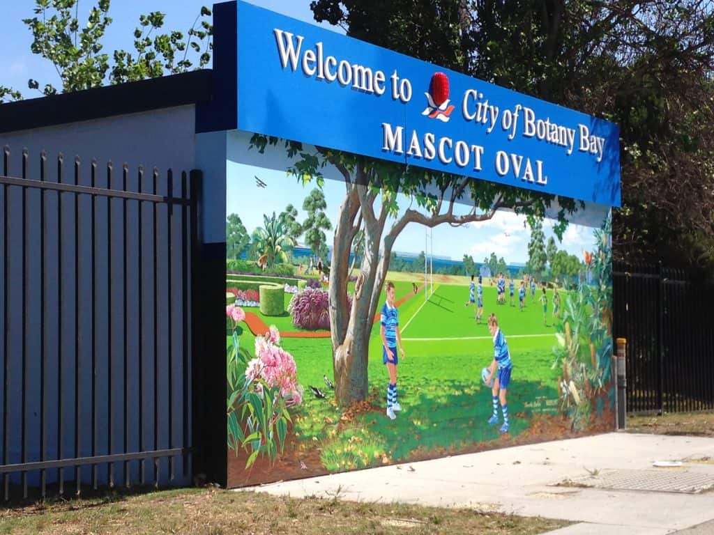 Mural in Mascot near the airport
