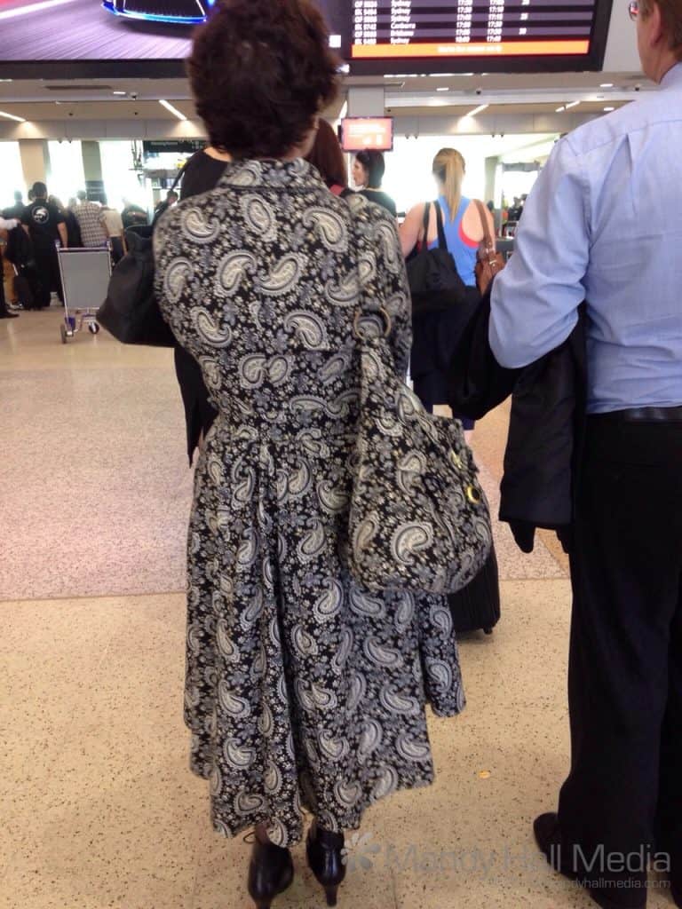 I was very disappointed to see that she didn’t have a matching umbrella to go with the dress and handbag combination.