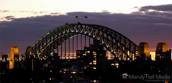 Sydney Harbour in the evening