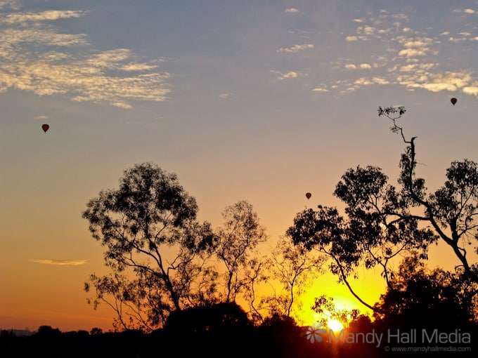 Balloons at sunrise