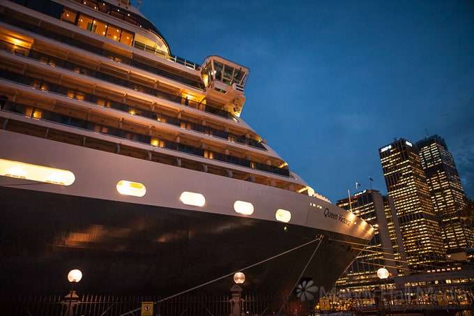 The Queen Victoria cruise ship in Sydney Harbour