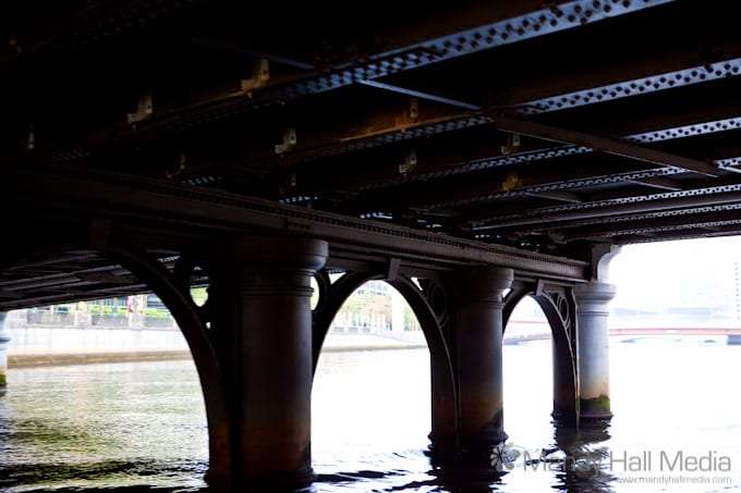 Going under a bridge on the Yarra