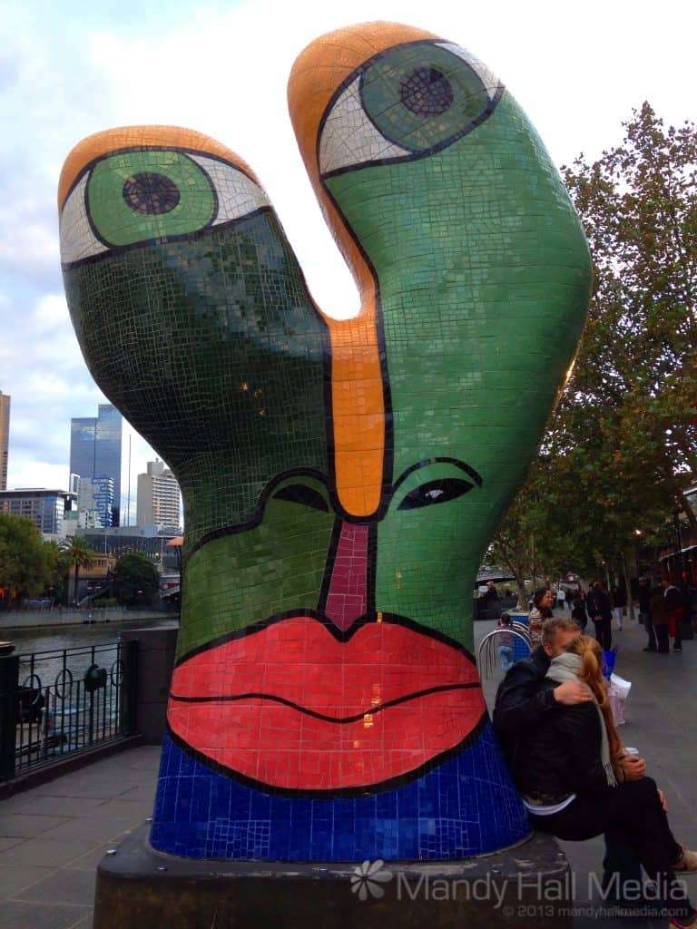 Deborah Halpern sculpture in Southbank, Melbourne.