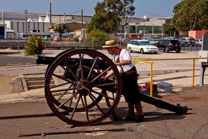 Old canon in action in Willimastown