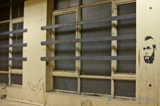 CitiPower J Substation, graffiti from squatters