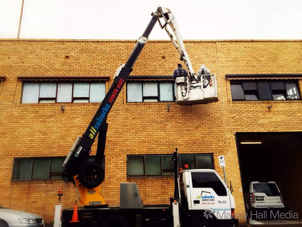 Cleaning the windows. First time ever, I would assume.