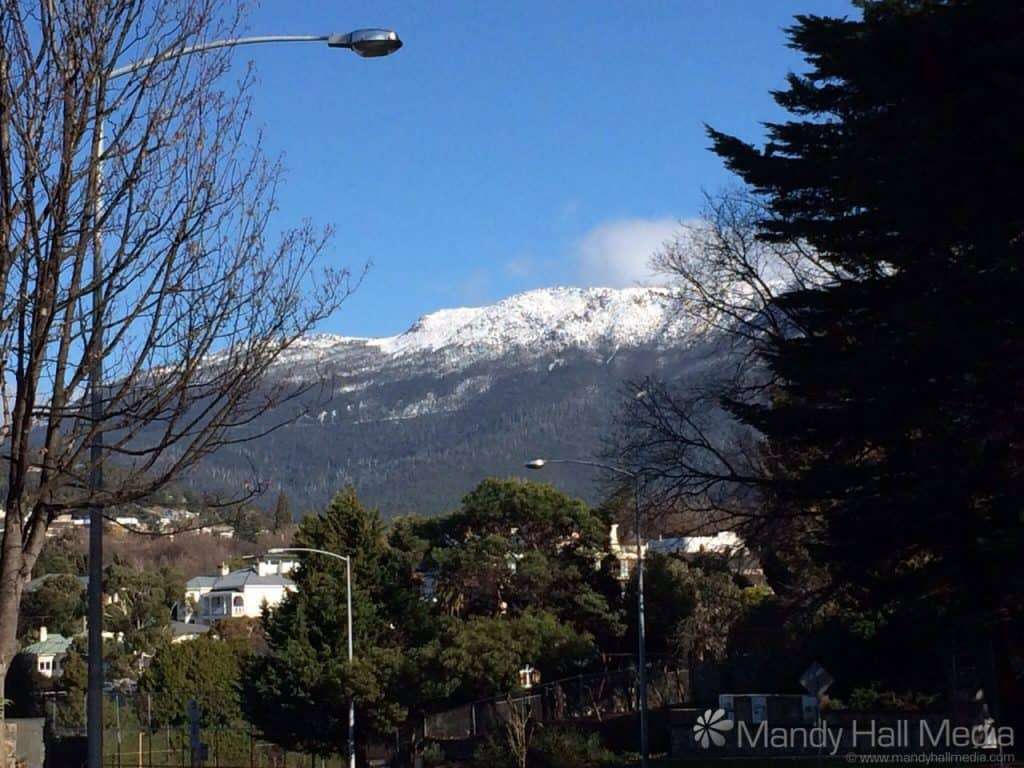 Snow on Mount Wellington, Hobart.