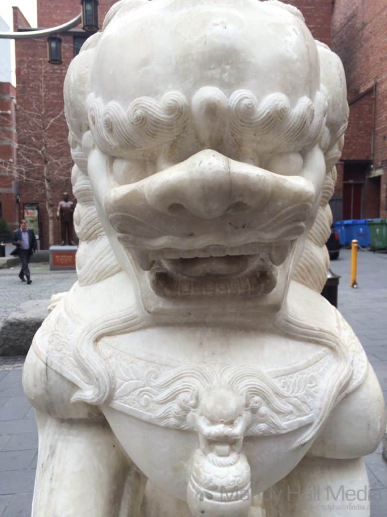 Lion in Chinatown in Melbourne