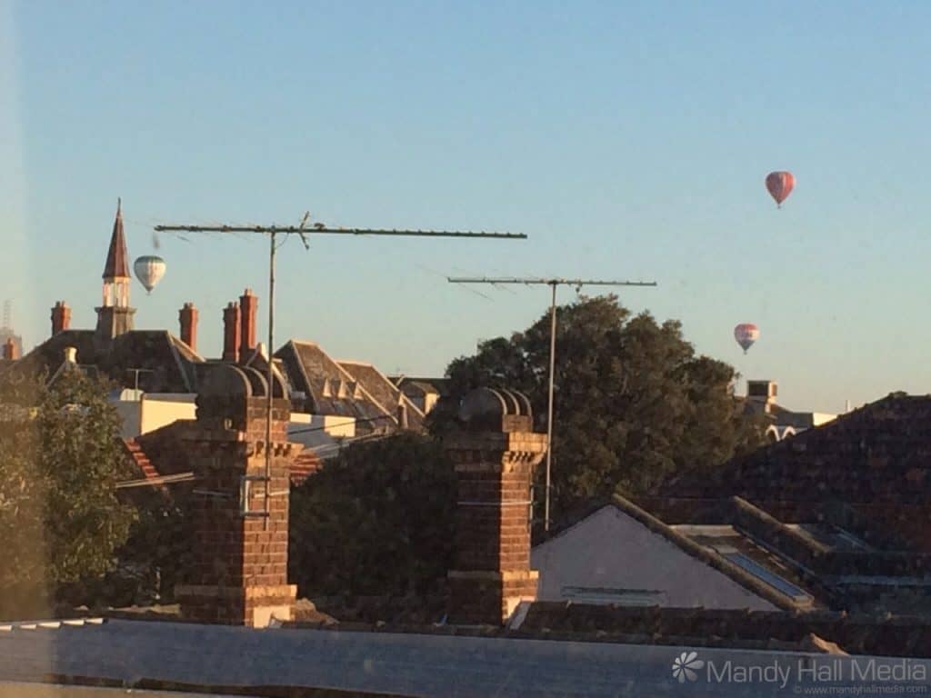 Early morning hot air balloons