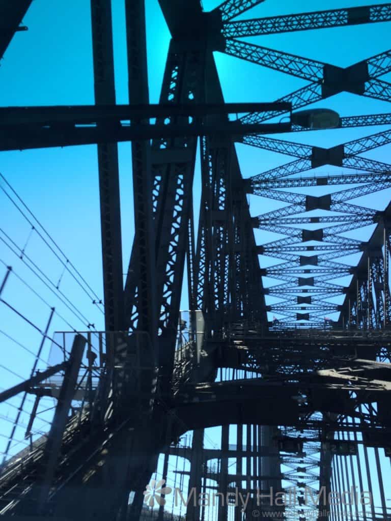 Driving over the Sydney Harbour Bridge on a gorgeous spring afternoon
