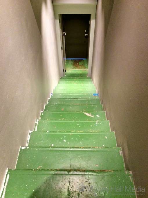 Old green staircase