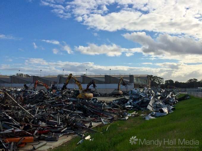 Demolition in progress