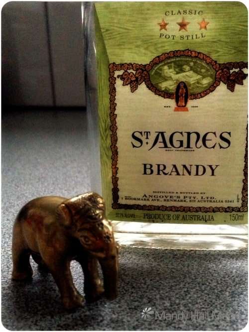 Elephant isn’t an alcoholic. She doesn’t know why the brandy bottle is empty.