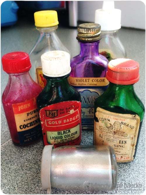 Vintage food colouring from my grandmother’s place