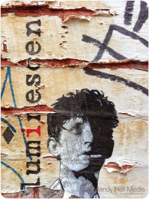 Autoluminescent. Rowland S Howard paste up in a side street.