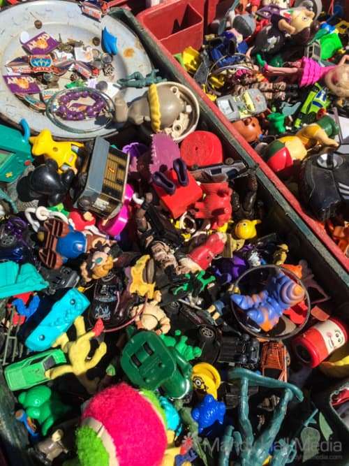 Toy collection at the market