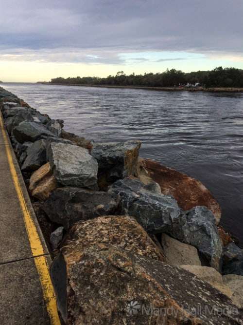 Inlet with invisible dolphins