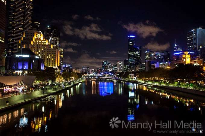 Melbourne at night