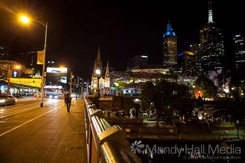 Melbourne at night