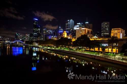 Melbourne at night