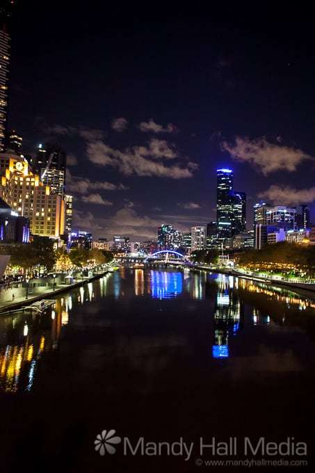 Melbourne at night