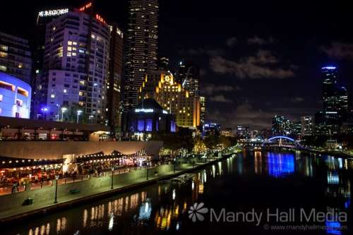 Melbourne at night
