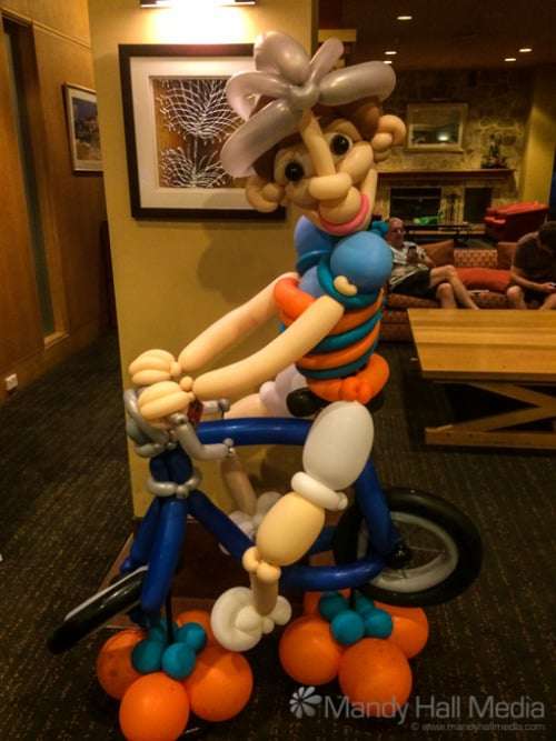 Creepy balloon bike man