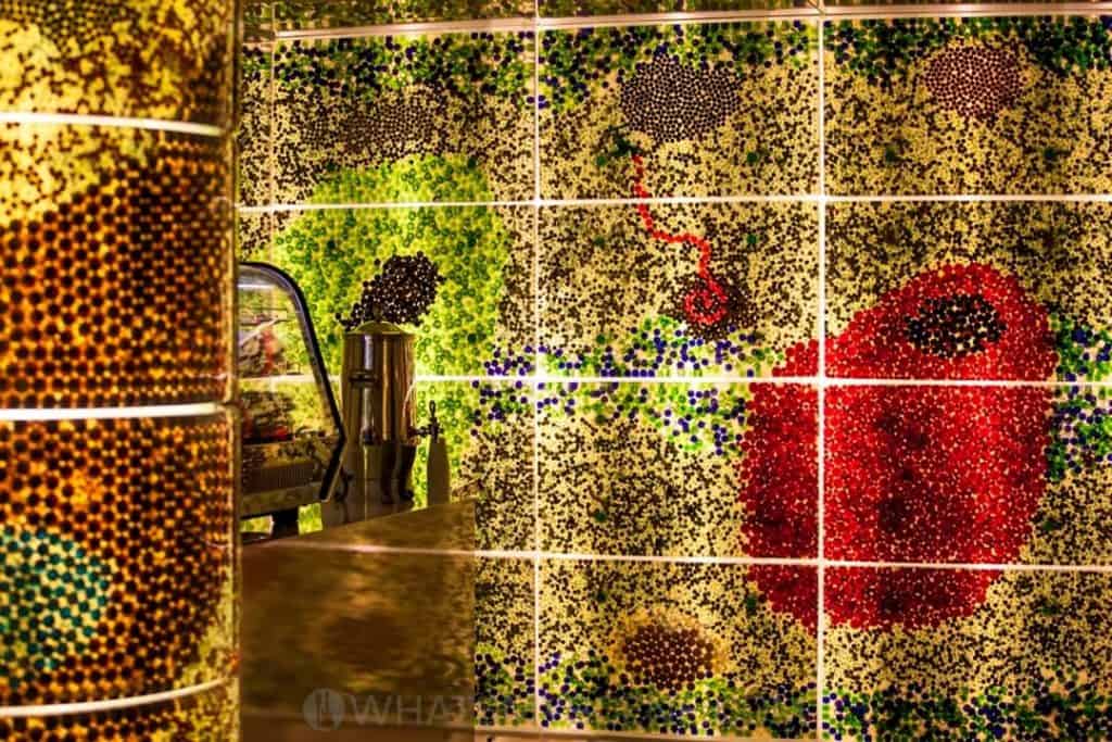 Decoration on the walls of the bar under the Arts Centre, Melbourne