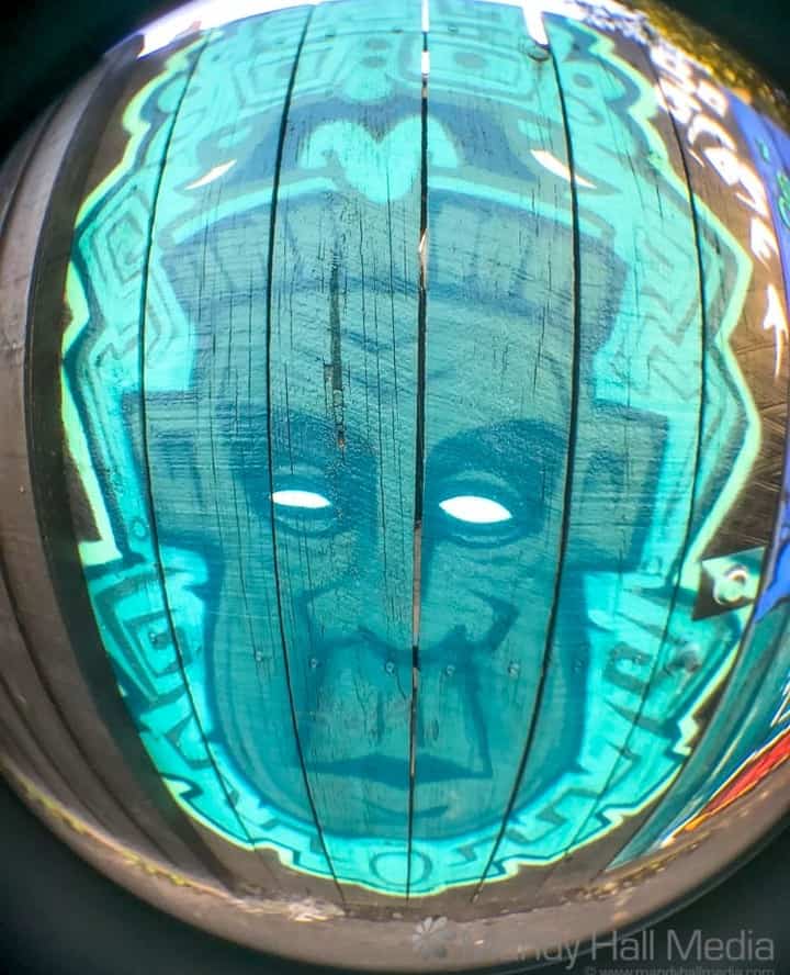 Tiki man on the fence
