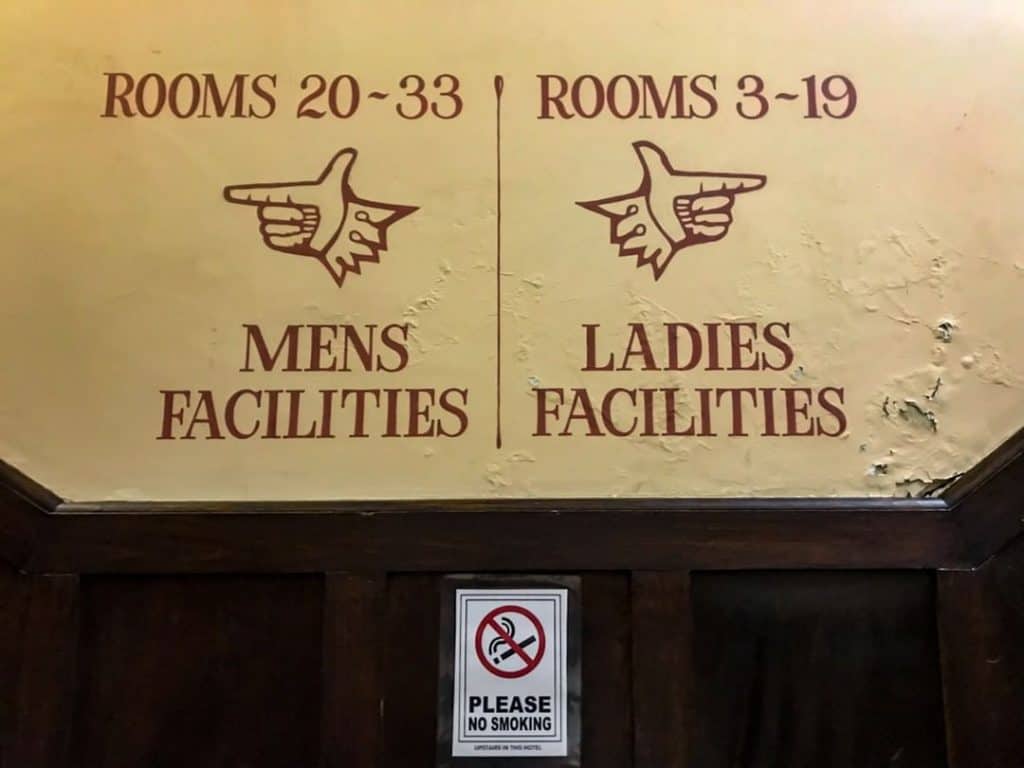 Mens and ladies facilities