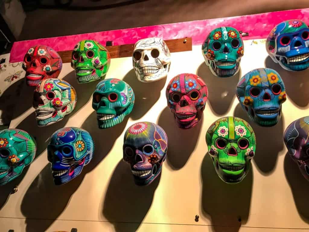 Sugar skulls on the wall