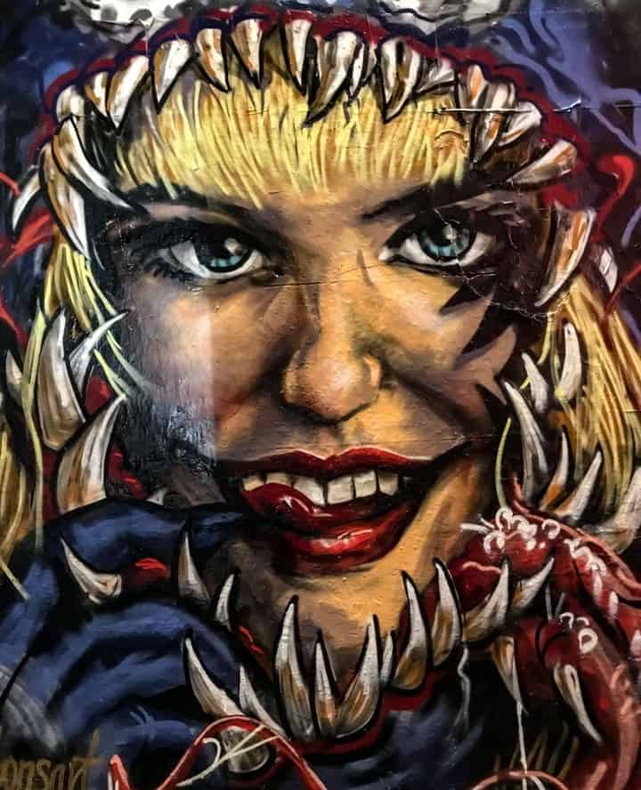 Scary face on the wall