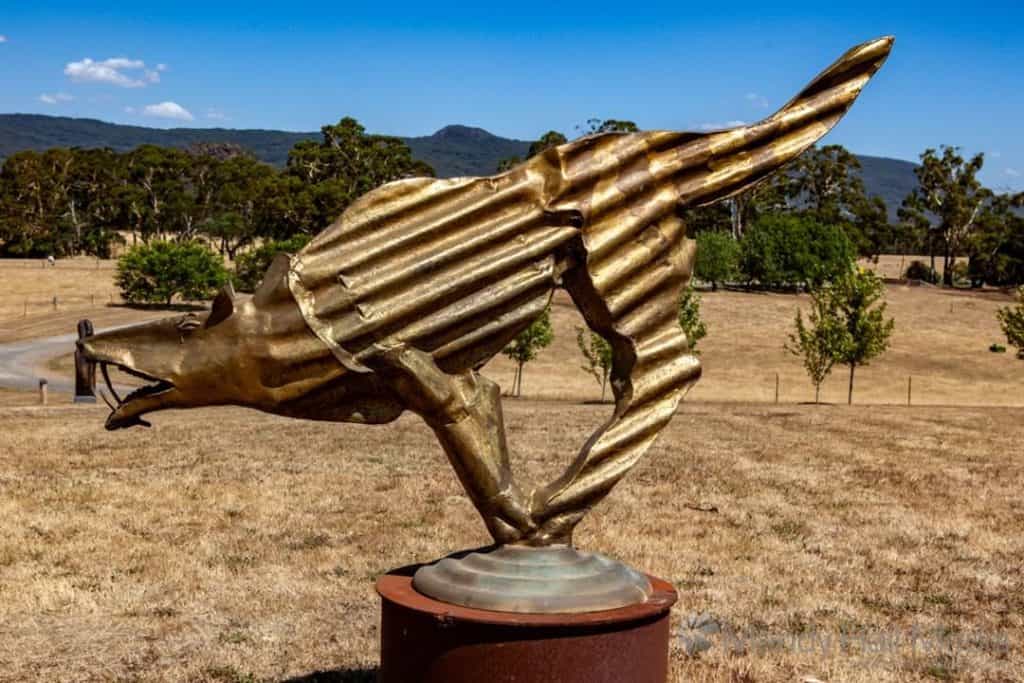 Anton Hasell “Red Running Tiger” at Art in the Vines at Hanging Rock Winery