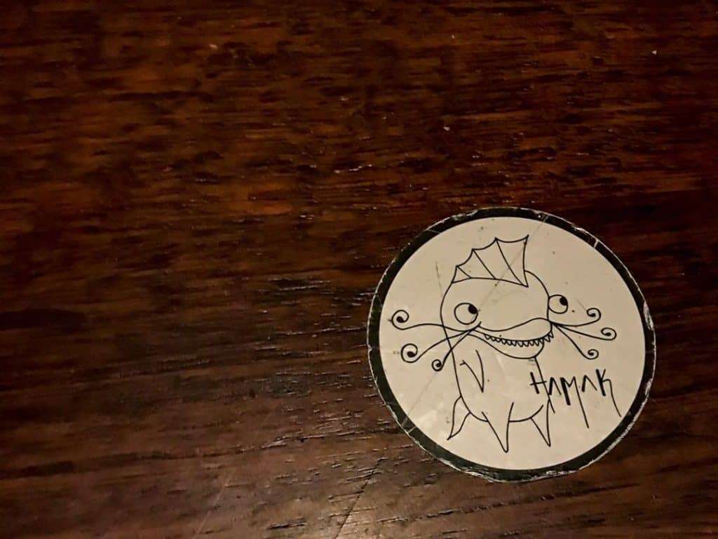 Fish monster sticker